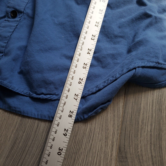 Rag Bone Shirt Button Up Mens XXL Blue Solid Classic Preppy Designer Business - Picture 5 of 8